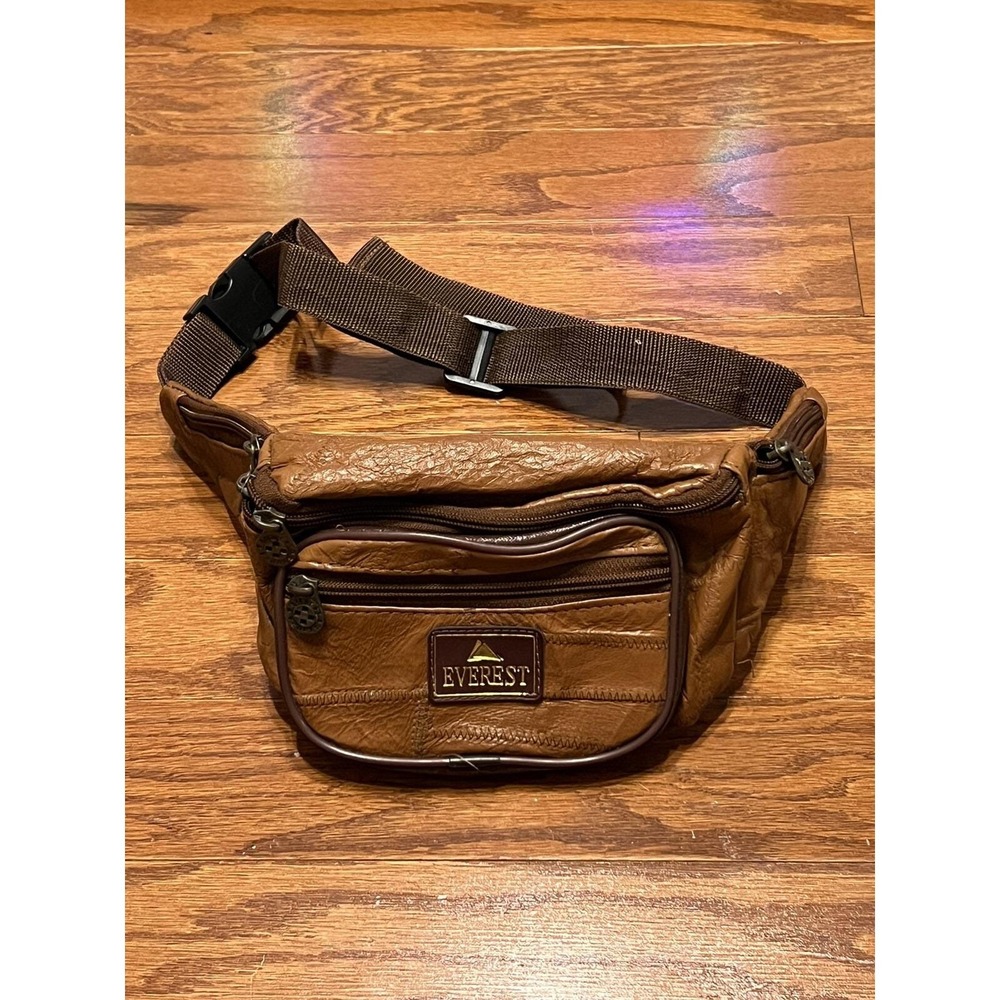 Vintage Everest‎ Sports Fanny Pack Faux Leather Adjustable Strap Very Good Cond!